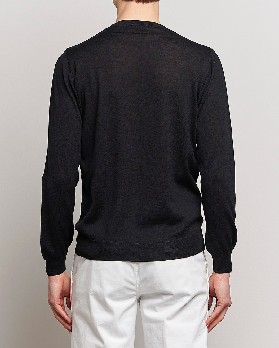 Homme | Pulls Et Tricots | Oscar Jacobson | Custer Extra Fine Merino Crew Neck Black