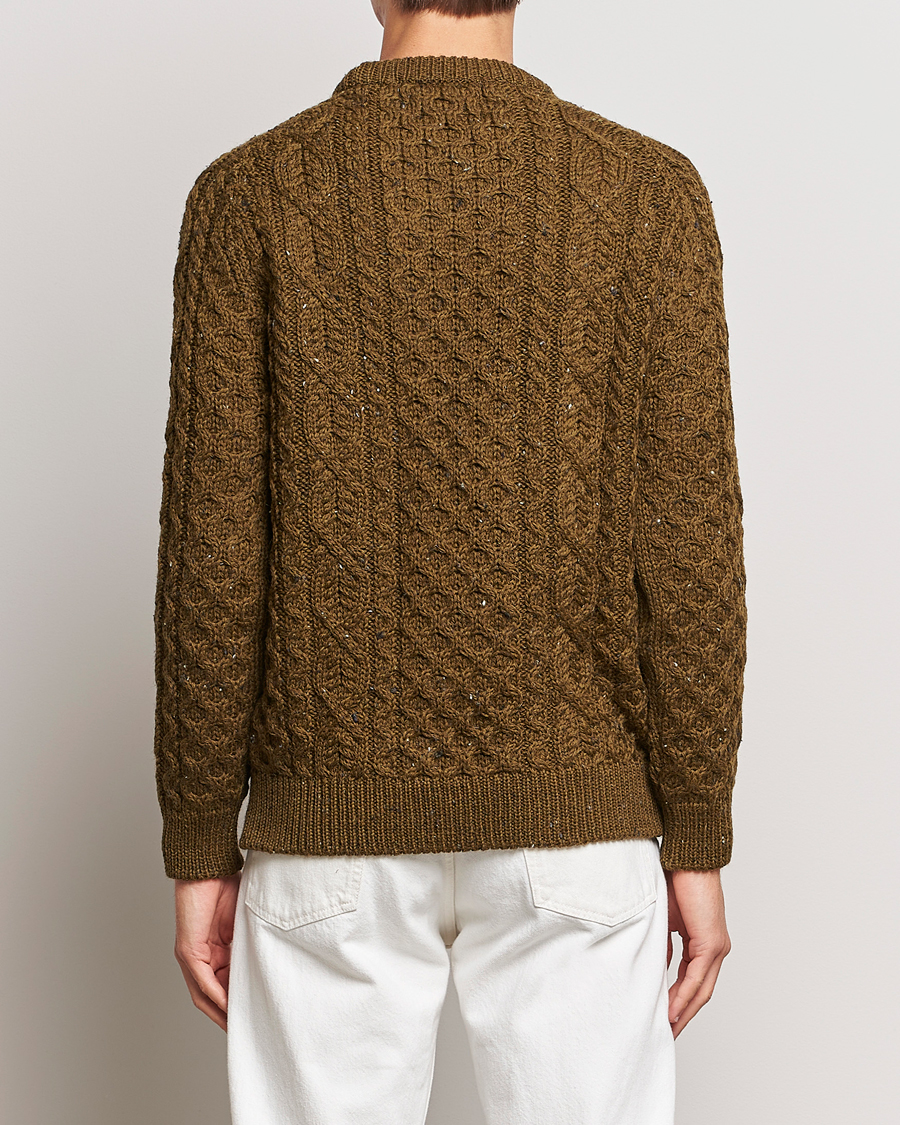 Homme | Pulls Et Tricots | Peregrine | Hudson Wool Aran Knitted Jumper Khaki