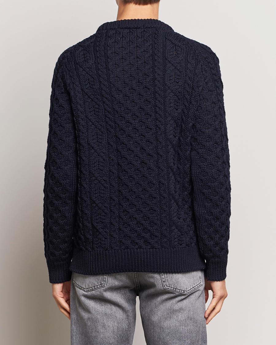 Homme | Pulls Et Tricots | Peregrine | Hudson Wool Aran Knitted Jumper Navy