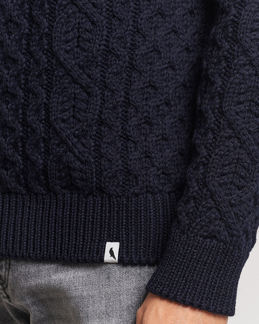 Homme | Pulls Et Tricots | Peregrine | Hudson Wool Aran Knitted Jumper Navy