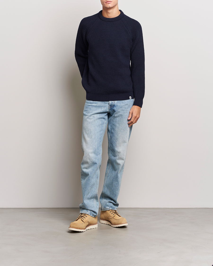 Homme | Pulls Et Tricots | Peregrine | Ford Knitted Wool Jumper Navy