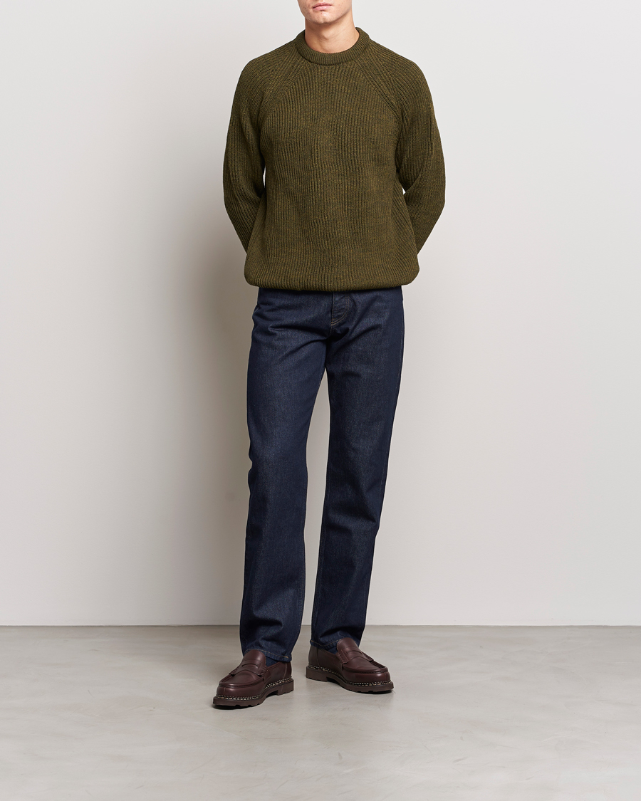 Homme | Pulls Et Tricots | Peregrine | Ford Knitted Wool Jumper Olive