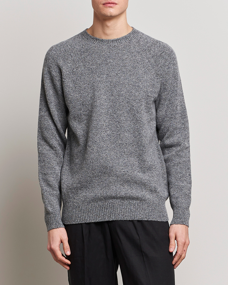 Homme | Pulls Et Tricots | Sunspel | Lambswool Crew Neck Grey Melange