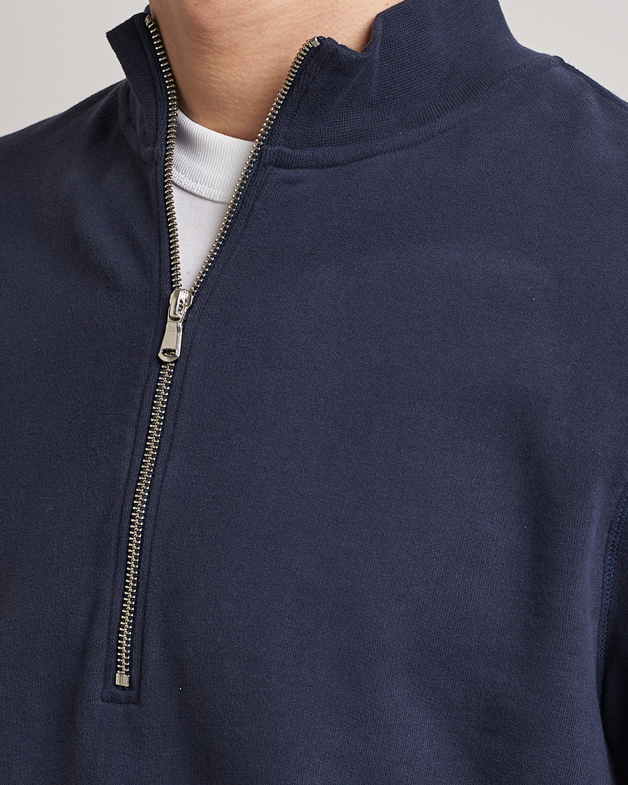 Homme | Pulls Et Tricots | Sunspel | Loopback Half Zip Navy