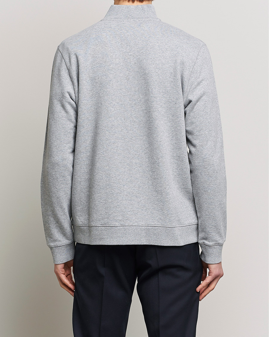 Homme | Pulls Et Tricots | Sunspel | Loopback Half Zip Grey Melange