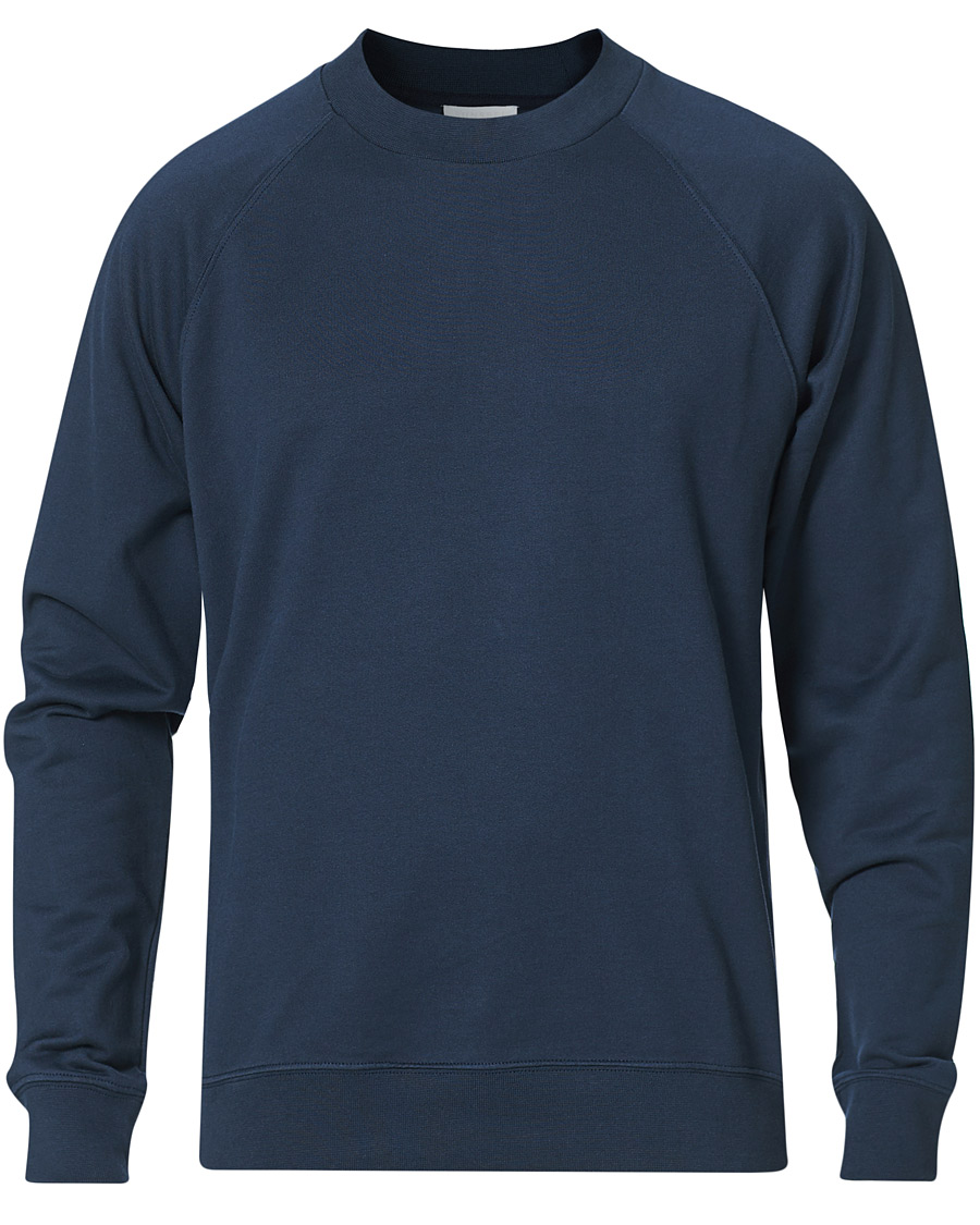 Homme | Pulls Et Tricots | Sunspel | Sea Island Cotton Loopback Raglan Sweatshirt Navy
