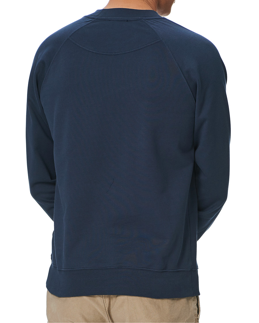 Homme | Pulls Et Tricots | Sunspel | Sea Island Cotton Loopback Raglan Sweatshirt Navy