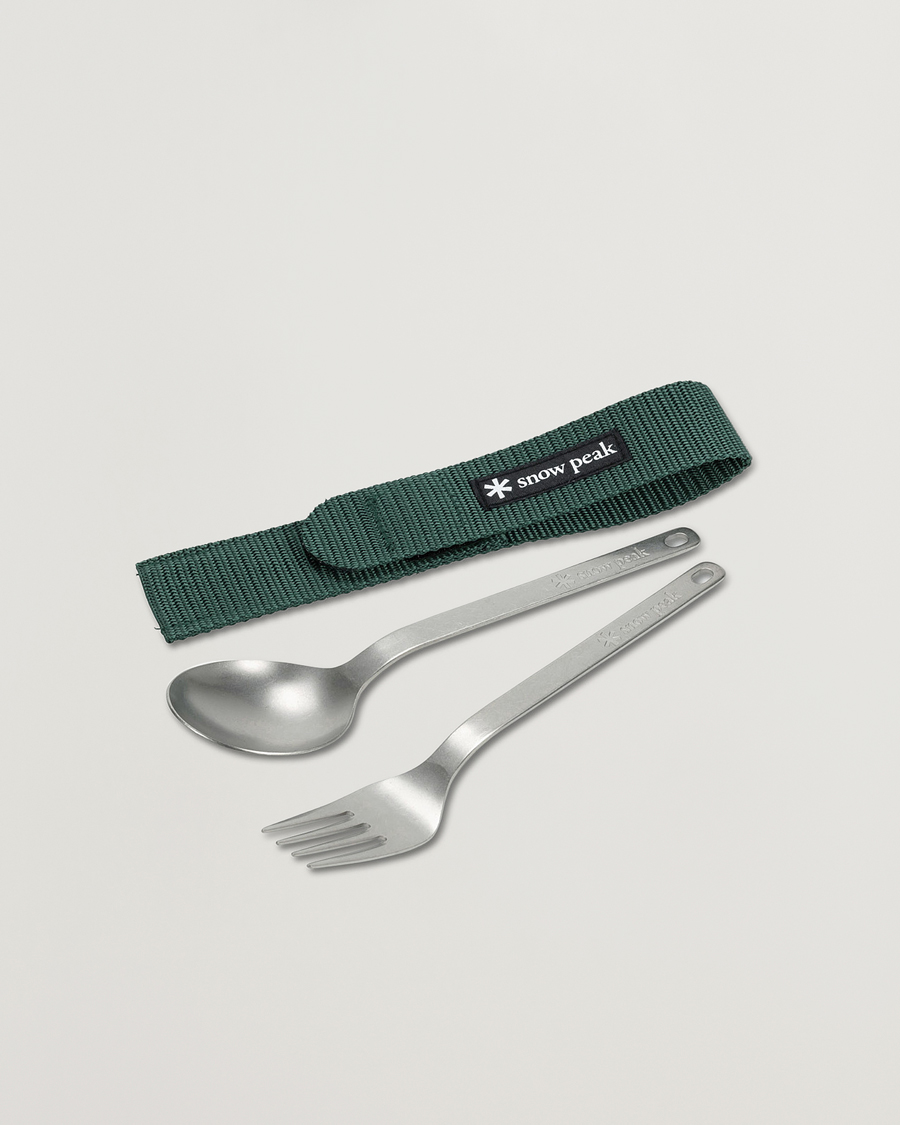Homme | Snow Peak Fork & Spoon Set Titanium | Snow Peak | Fork & Spoon Set Titanium