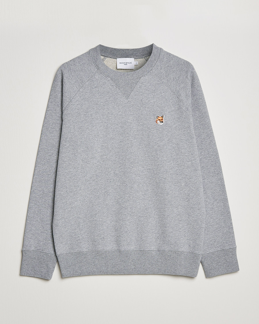 Homme | Pulls Et Tricots | Maison Kitsuné | Fox Head Sweatshirt Grey Melange