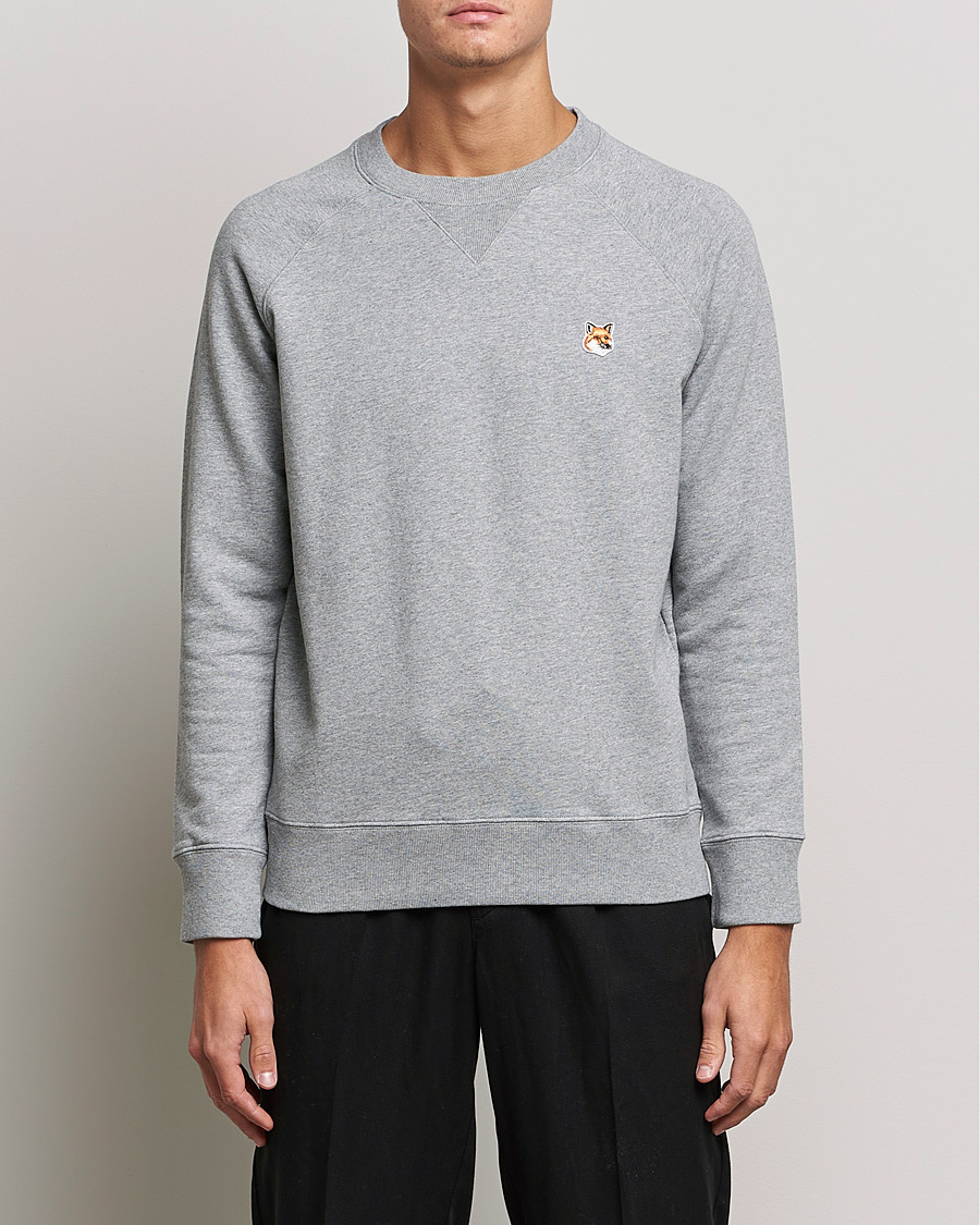Homme | Pulls Et Tricots | Maison Kitsuné | Fox Head Sweatshirt Grey Melange
