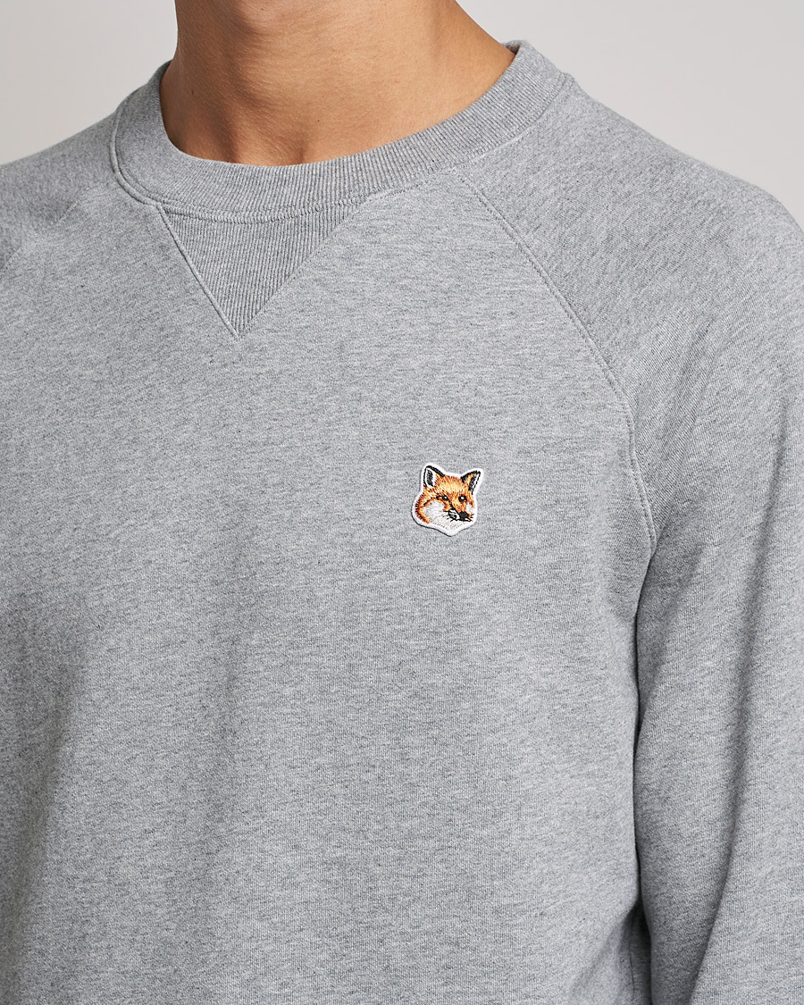 Homme | Pulls Et Tricots | Maison Kitsuné | Fox Head Sweatshirt Grey Melange