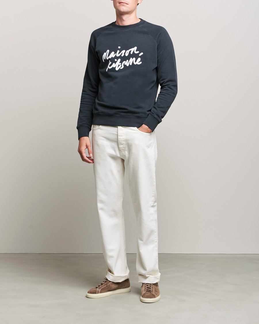 Homme | Pulls Et Tricots | Maison Kitsuné | Handwriting Sweatshirt Anthracite