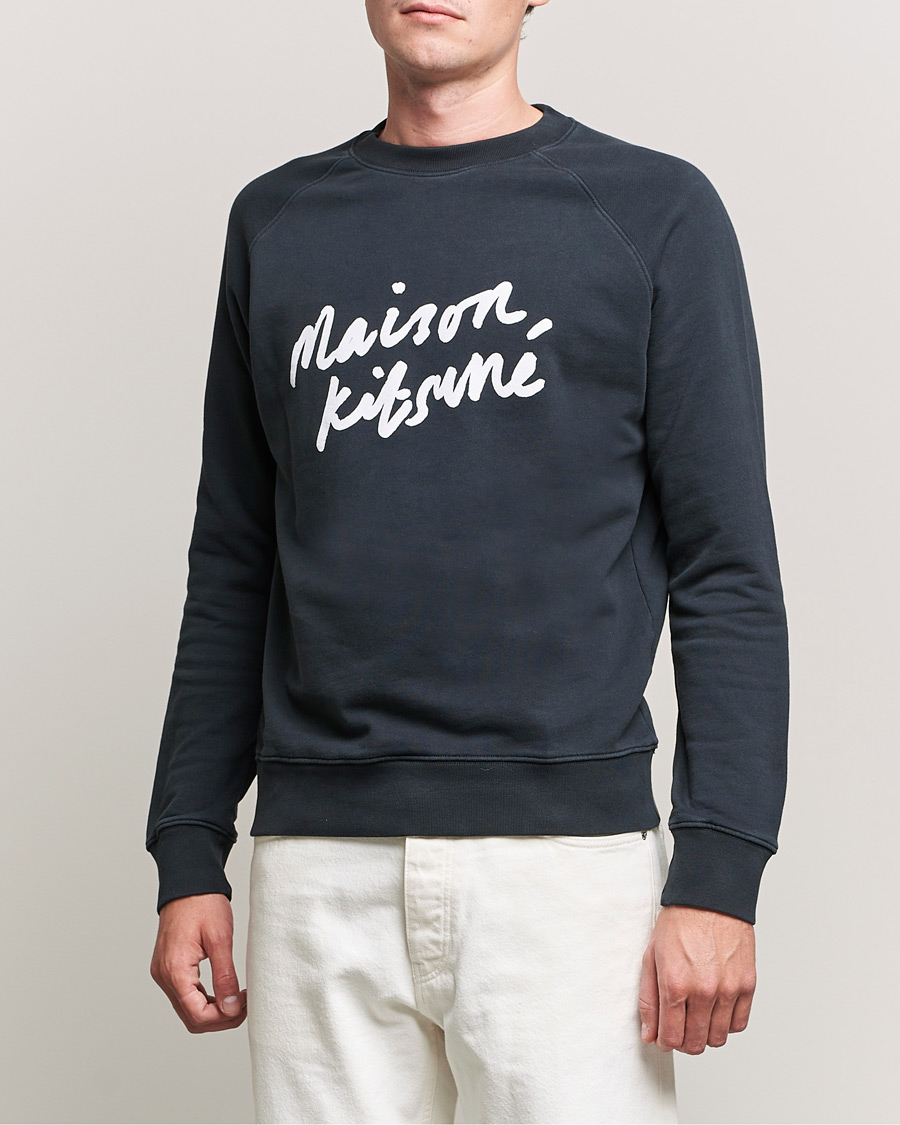 Homme | Pulls Et Tricots | Maison Kitsuné | Handwriting Sweatshirt Anthracite