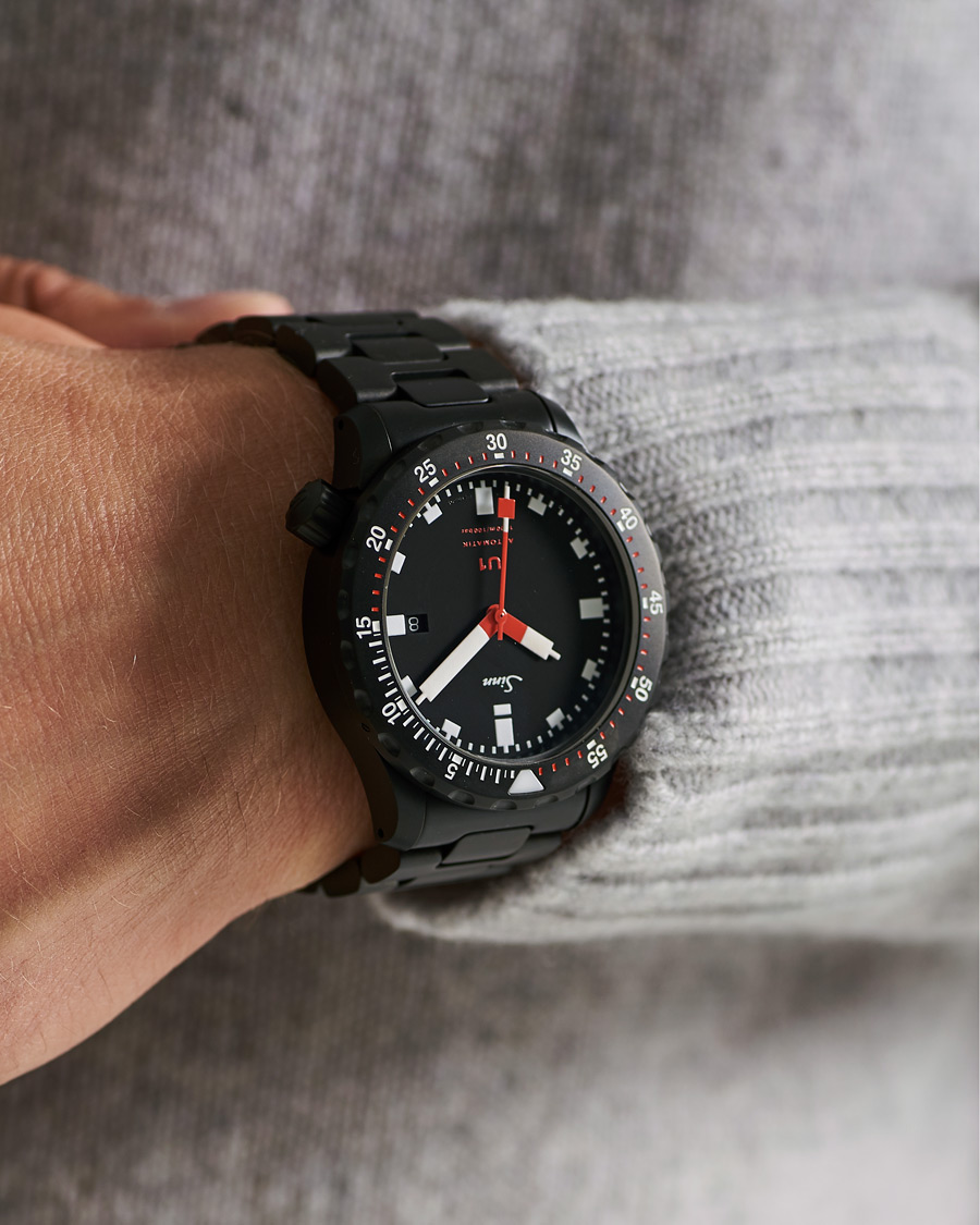 Homme | Fine watches | Sinn | U1 Black Hard Coating Diving Watch 44mm Black