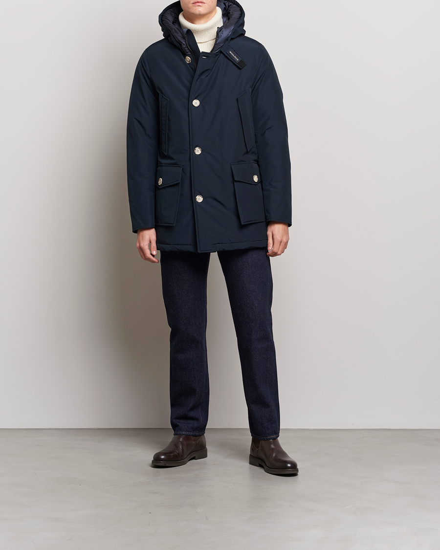 Homme | Manteaux Et Vestes | Woolrich | Arctic Parka No Fur Melton Blue