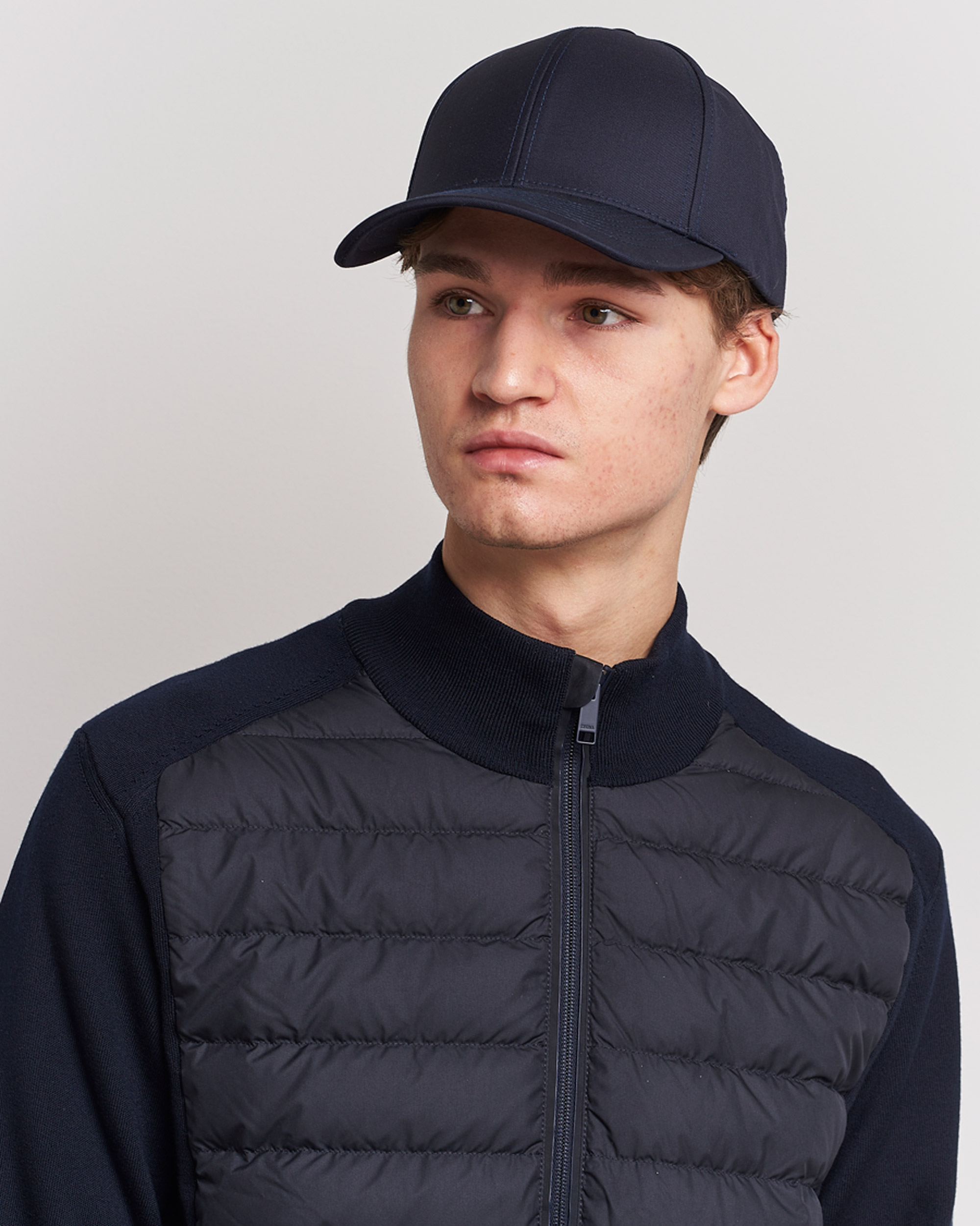 Homme | Varsity Headwear | Varsity Headwear | Wool Tech Baseball Cap Navy
