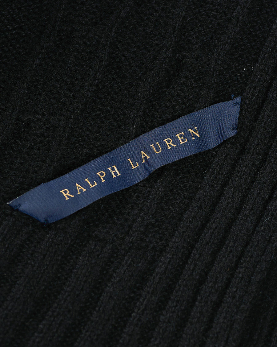 Homme | Pour La Maison | Ralph Lauren Home | Cable Knitted Cashmere Throw Midnight Black