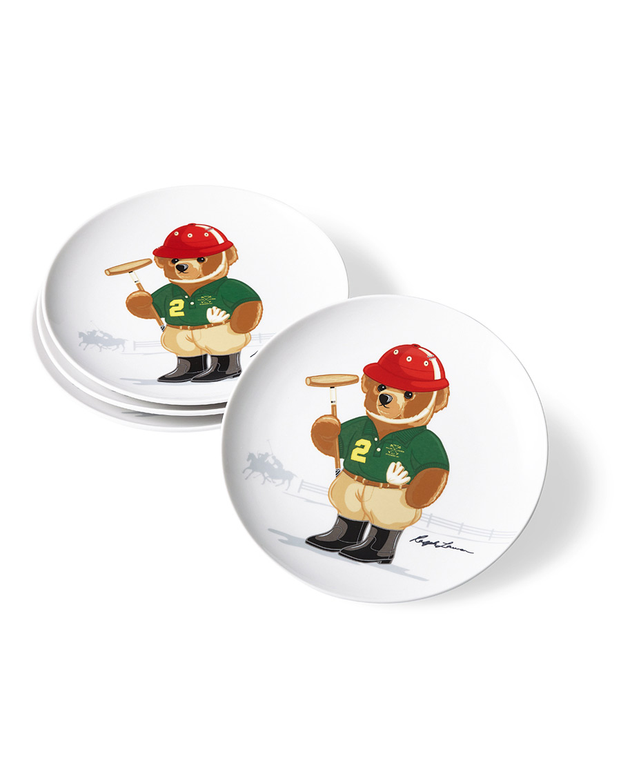 Homme | Ralph Lauren Home Haven Polo Bear Dessert Plate 4pcs Multi | Ralph Lauren Home | Haven Polo Bear Dessert Plate 4pcs Multi