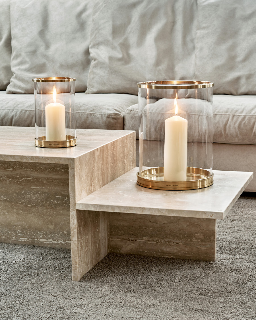 Homme | Pour La Maison | Ralph Lauren Home | Modern Medium Hurricane Lamp Brass