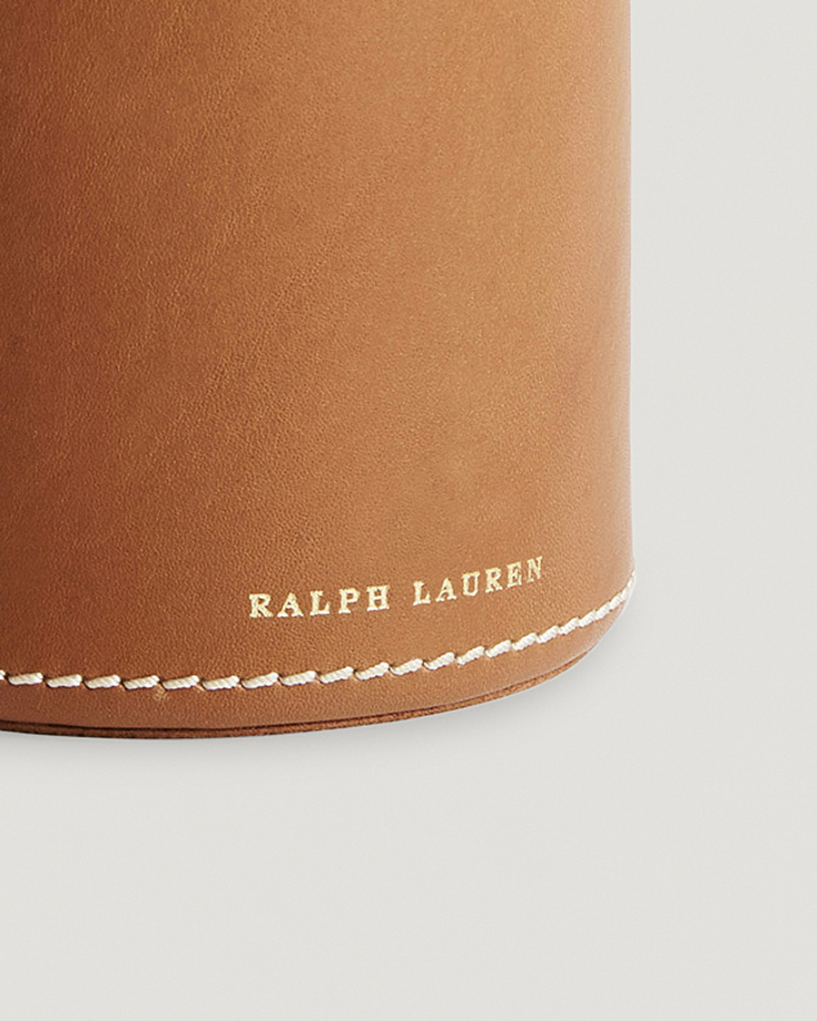 Homme | Pour La Maison | Ralph Lauren Home | Brennan Leather Pencil Cup Saddle Brown