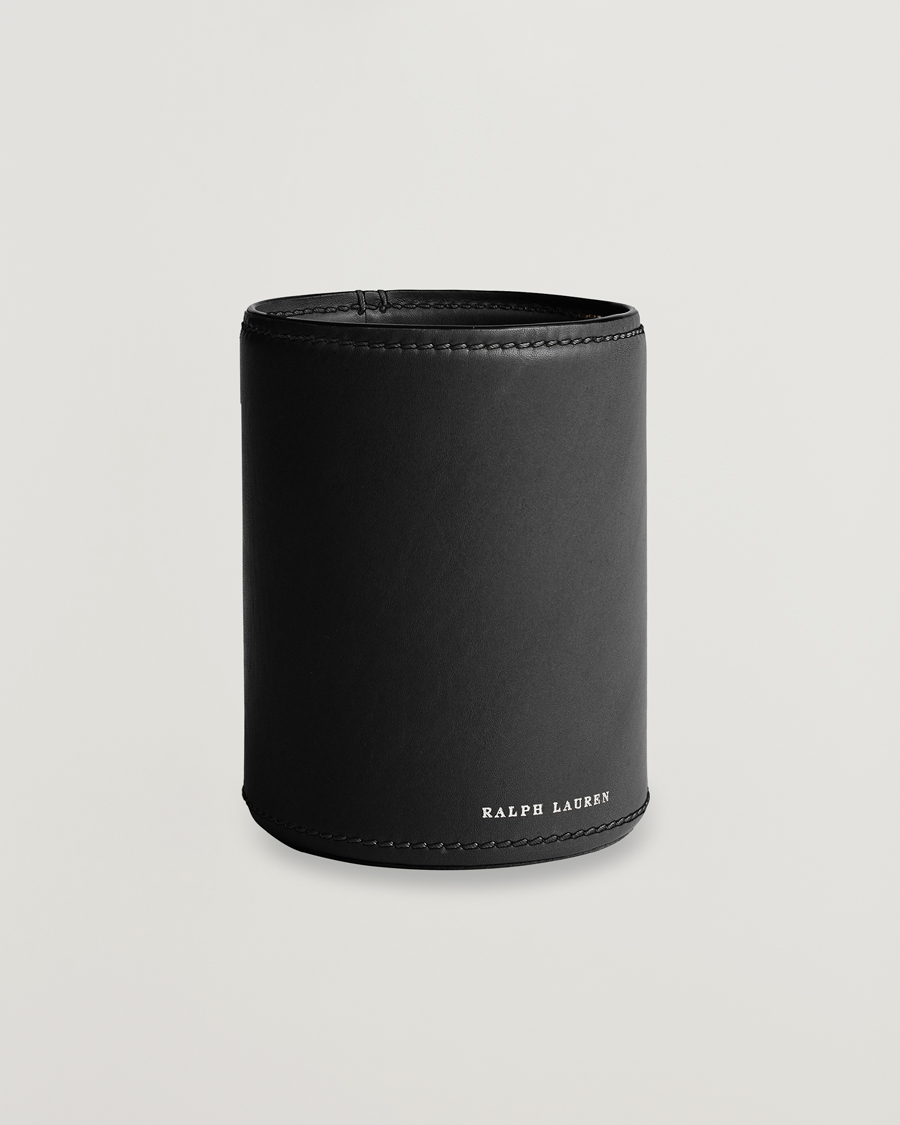 Homme | Pour La Maison | Ralph Lauren Home | Brennan Leather Pencil Cup Black