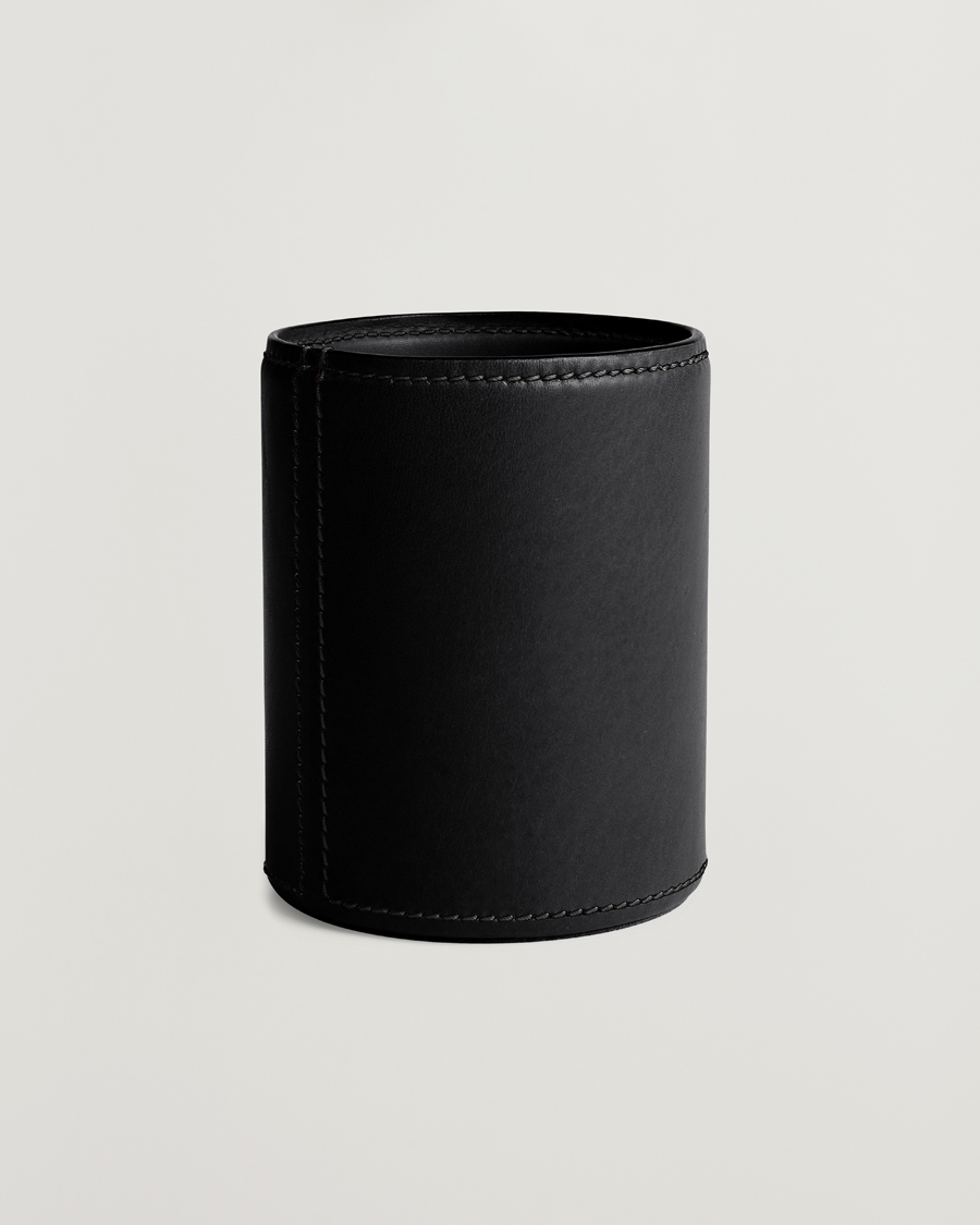 Homme | Pour La Maison | Ralph Lauren Home | Brennan Leather Pencil Cup Black