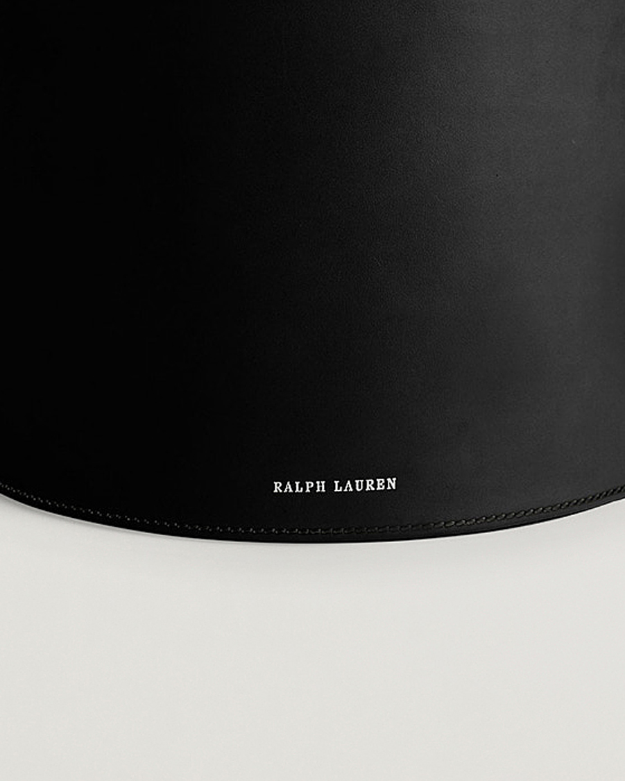 Homme | Pour La Maison | Ralph Lauren Home | Brennan Leather Waste Bin Black