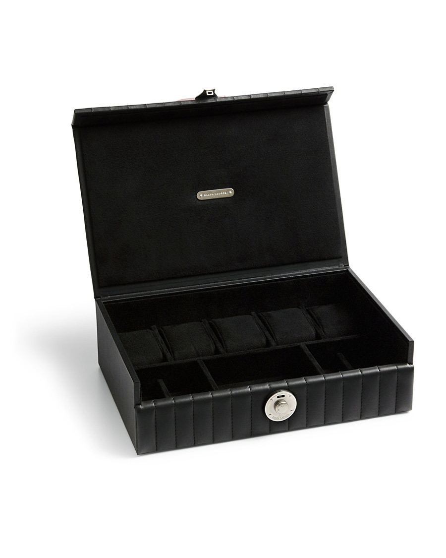 Homme | Idées de cadeaux de Noël | Ralph Lauren Home | Cooper Leather Watch Box Black