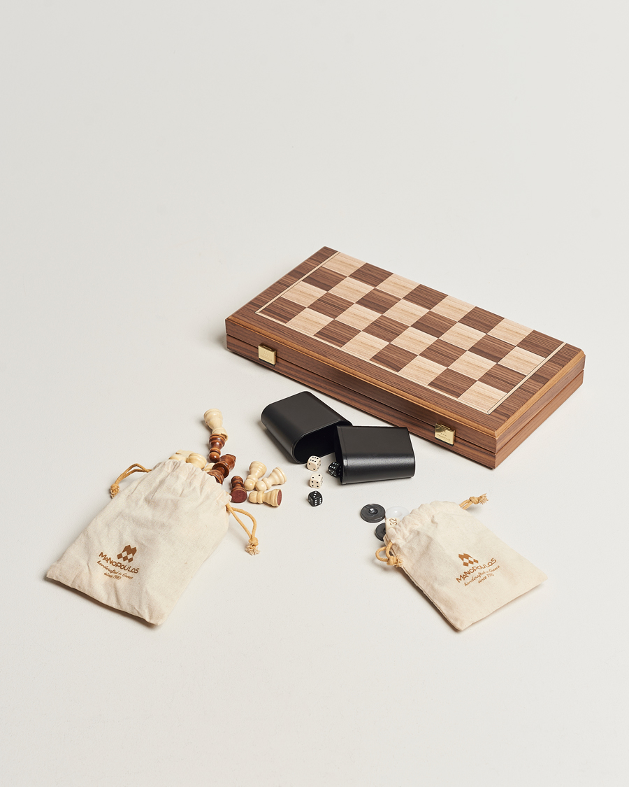 Homme | Manopoulos Walnut Chess & Backgammon | Manopoulos | Walnut Chess & Backgammon