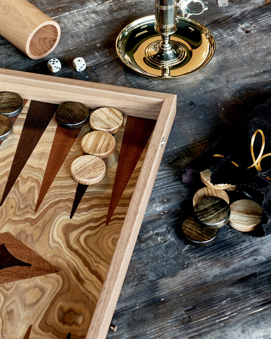 Homme | Jeux | Manopoulos | Olive Burl Large Backgammon