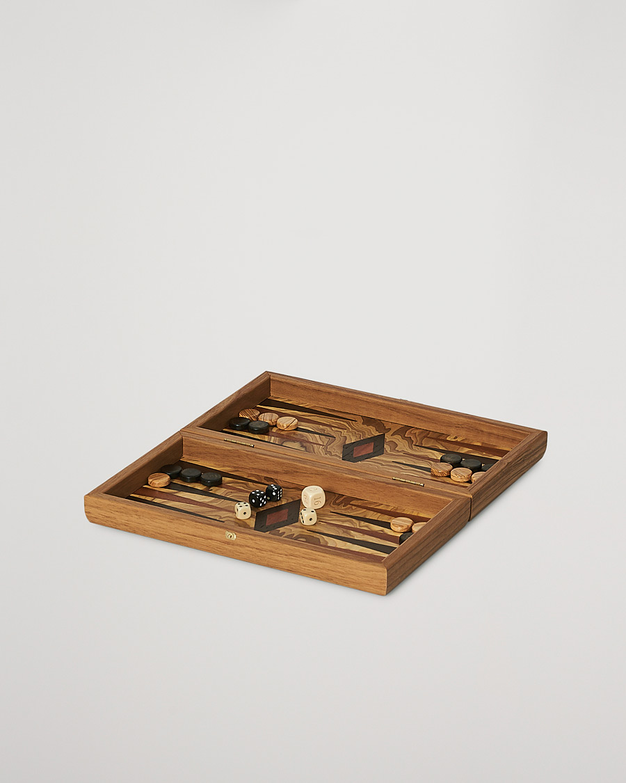 Homme | Jeux | Manopoulos | Olive Burl Small Backgammon