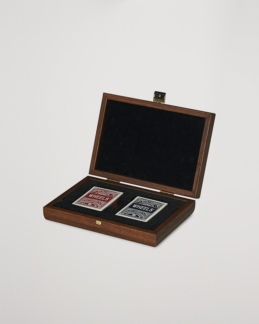 Homme | Jeux | Manopoulos | Wooden Card Case Dark Brown