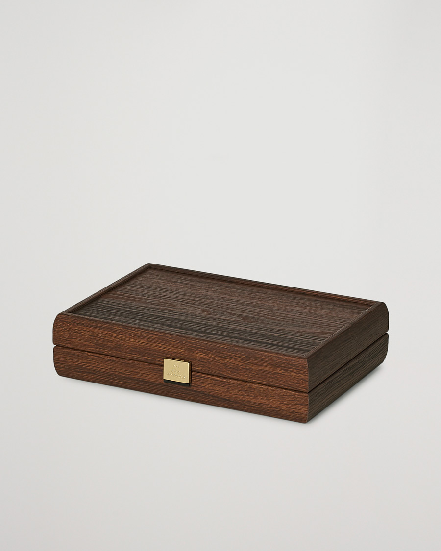 Homme | Cadeaux | Manopoulos | Wooden Card Case Dark Brown