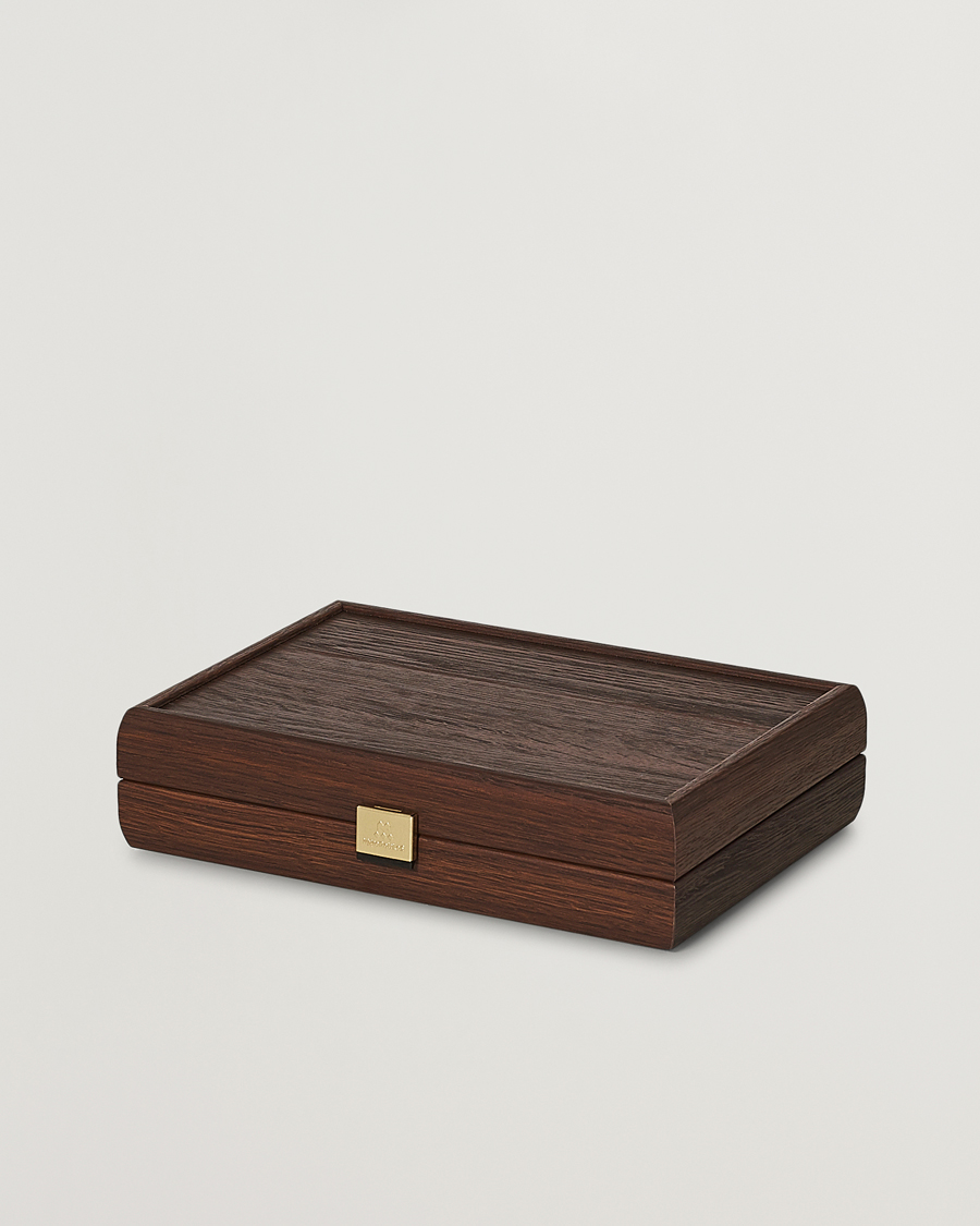 Men | For the Home Lover | Manopoulos | Wooden Domino Case Dark Brown