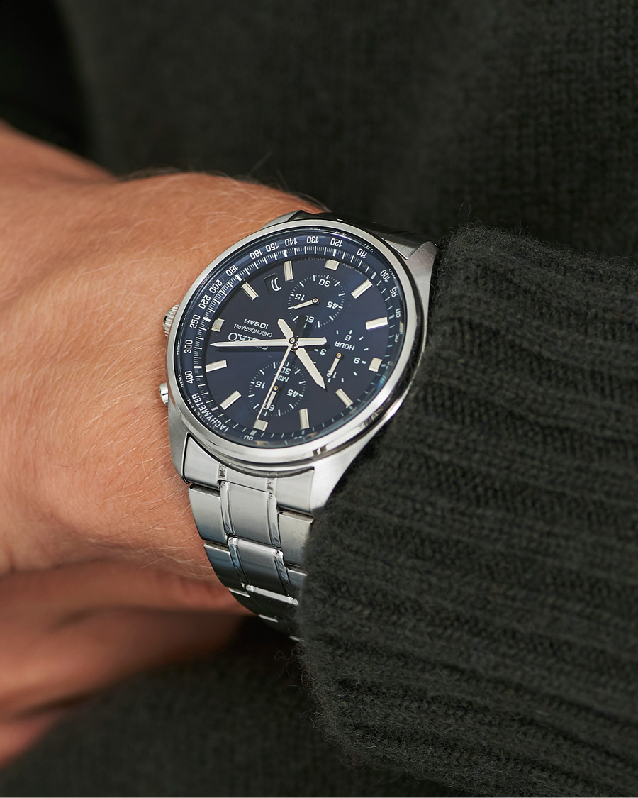 Homme |  | Seiko | Chronograph 42mm Steel Blue Dial
