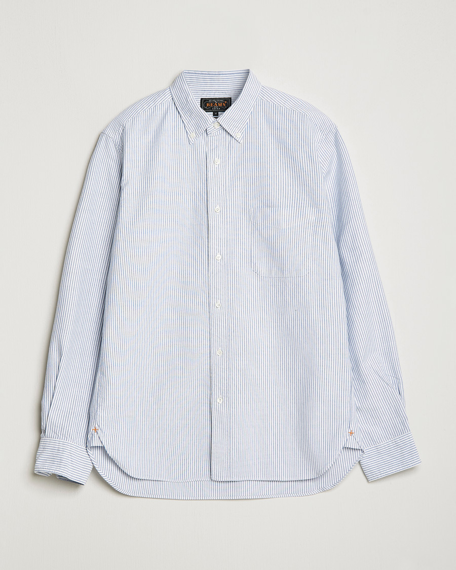 Homme | Chemises | BEAMS PLUS | Oxford Button Down Shirt Blue Stripe