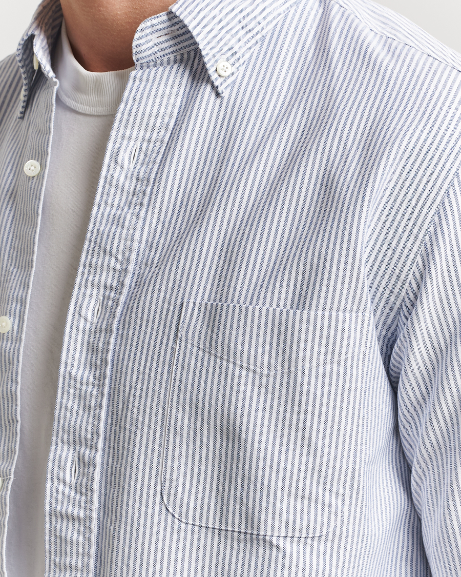 Homme | Chemises | BEAMS PLUS | Oxford Button Down Shirt Blue Stripe