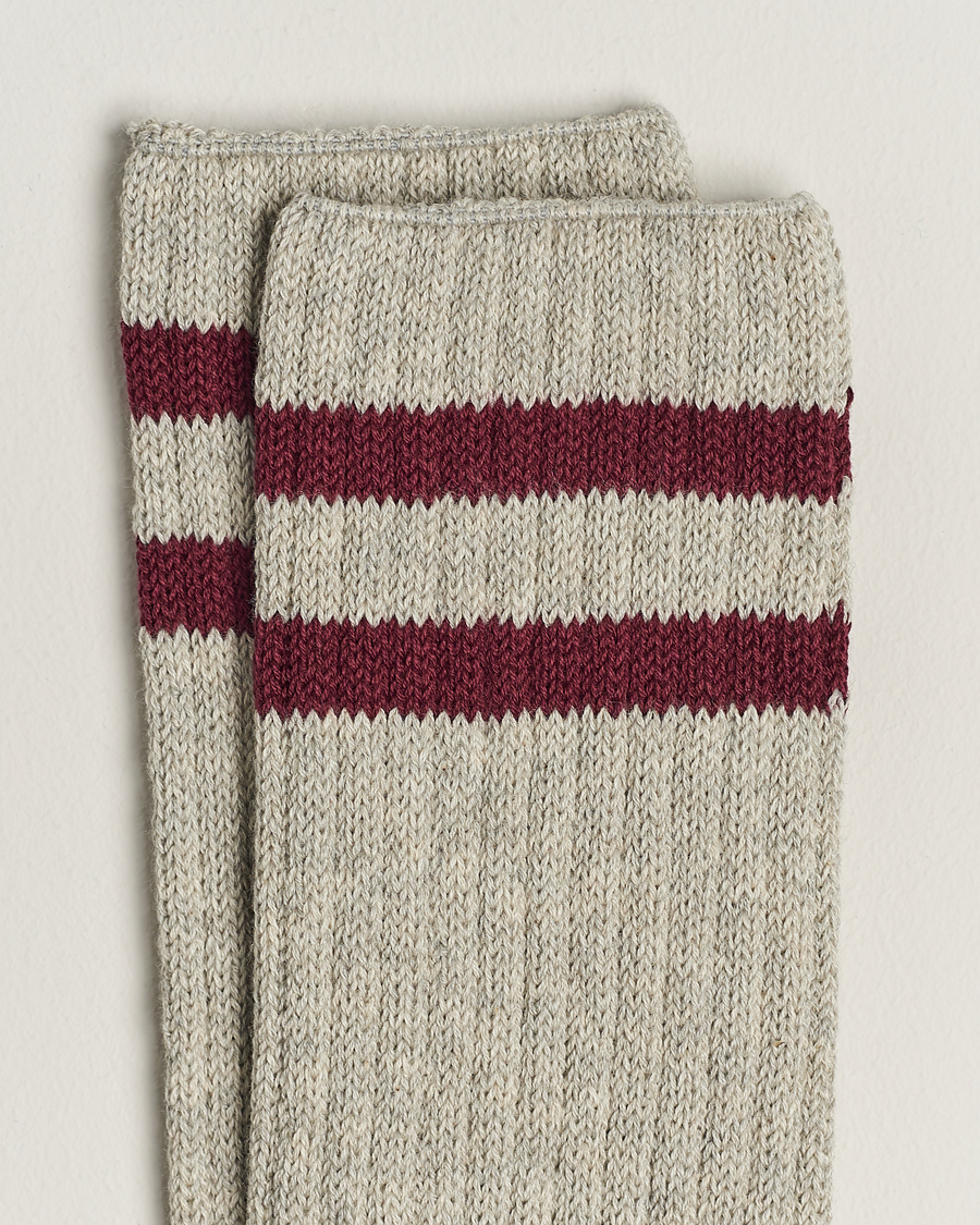 Homme | Sous-Vêtements Et Chaussettes | BEAMS PLUS | Schoolboy Socks Grey/Burgundy