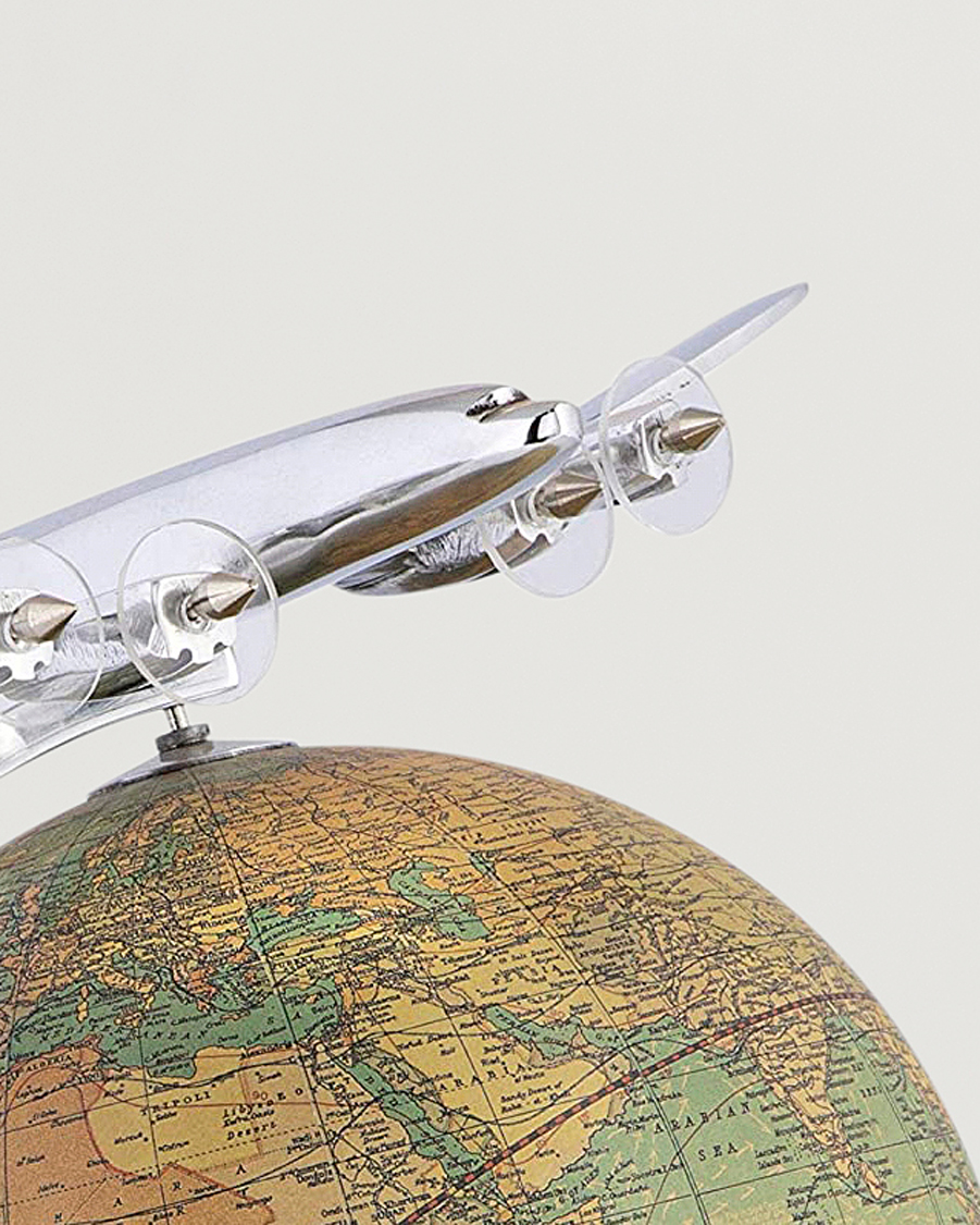 Homme | Cadeaux | Authentic Models | On Top Of The World Globe and Plane Silver