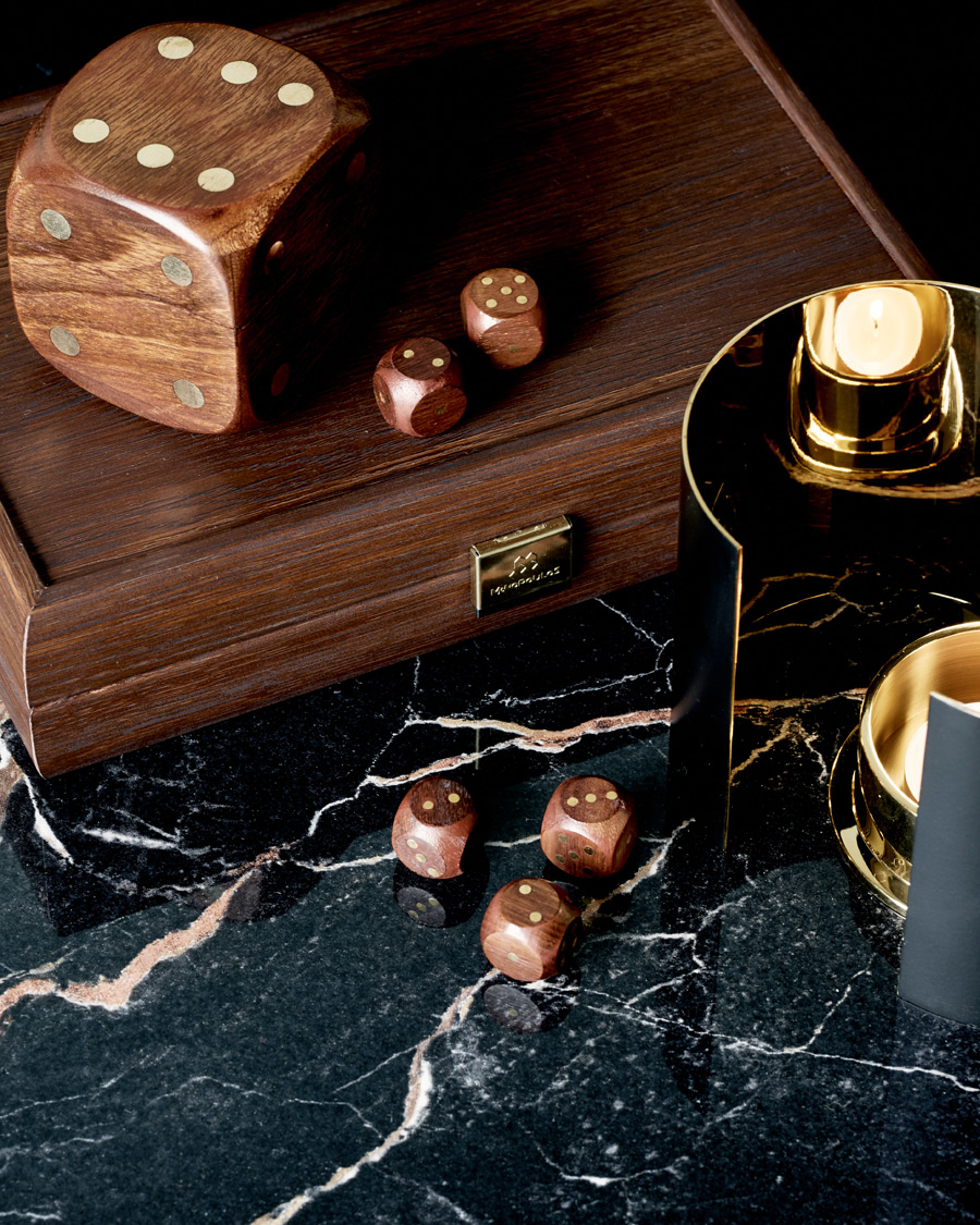 Homme | Décoration | Authentic Models | Wooden Dice Box Brass