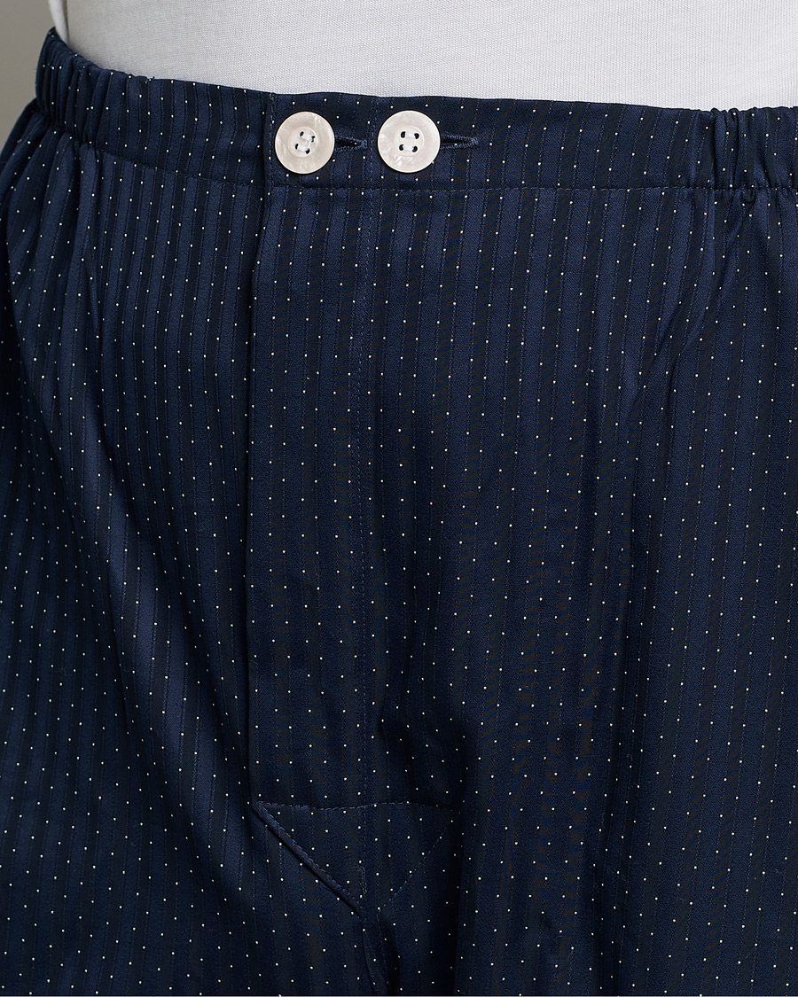 Homme | Peignoirs Et Pyjamas | Derek Rose | Royal Piped Cotton Pyjama Set Navy