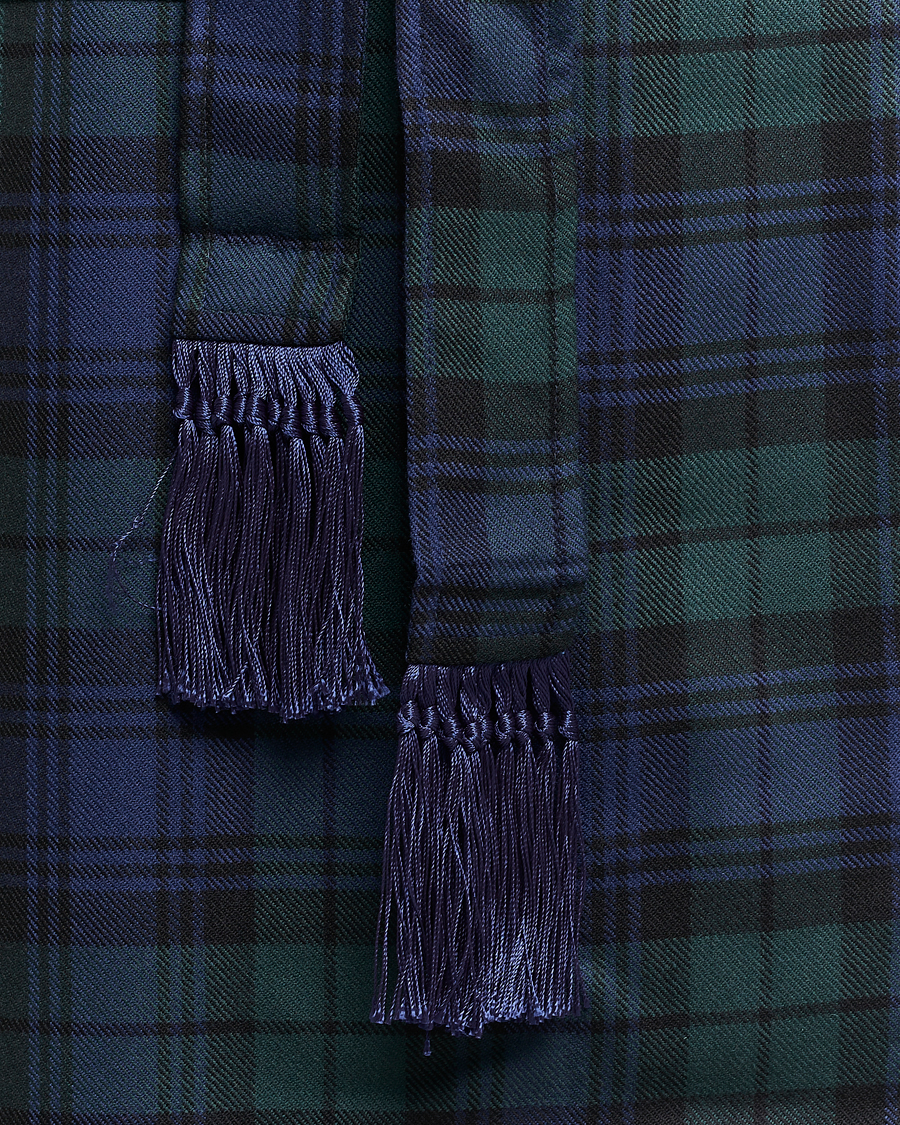 Homme | Peignoirs Et Pyjamas | Derek Rose | Wool Tartan Dressing Gown Blackwatch