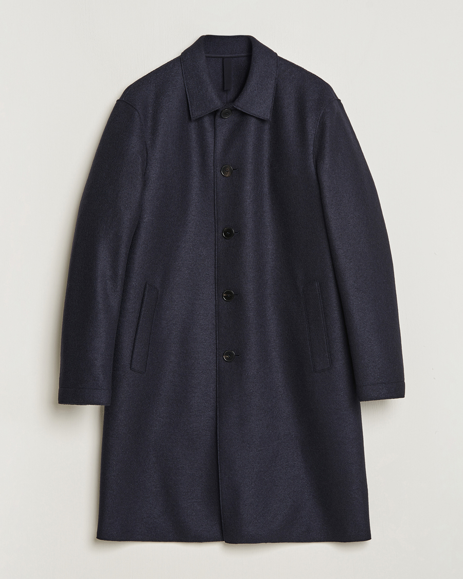 Homme | Manteaux Et Vestes | Harris Wharf London | Pressed Wool Mac Coat Navy