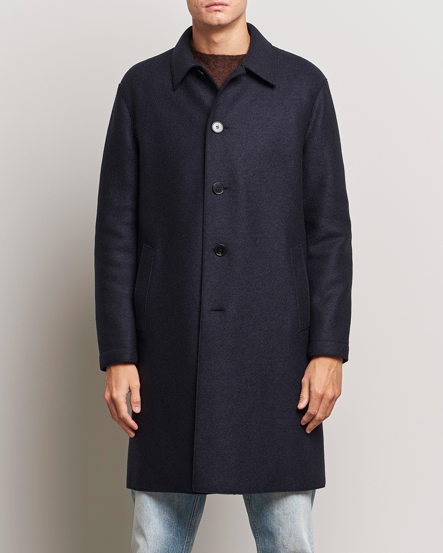 Homme | Manteaux Et Vestes | Harris Wharf London | Pressed Wool Mac Coat Navy