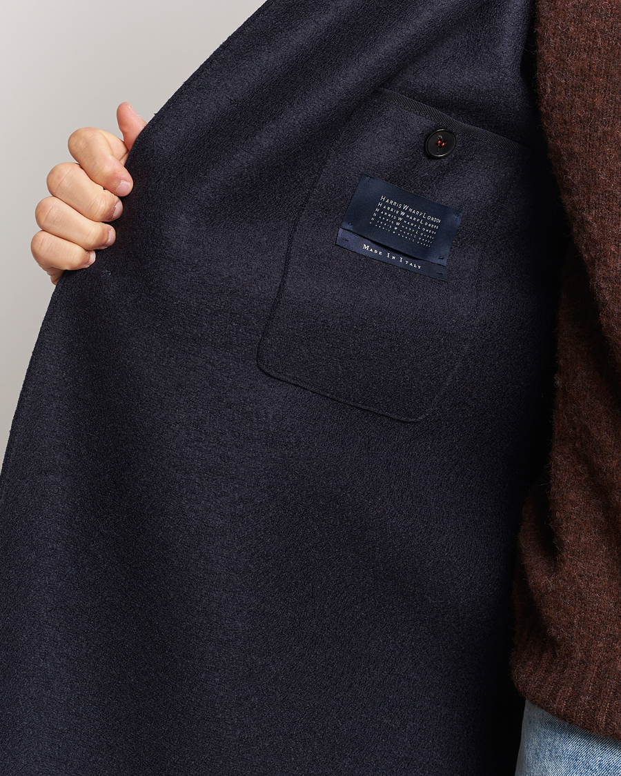 Homme | Manteaux Et Vestes | Harris Wharf London | Pressed Wool Mac Coat Navy