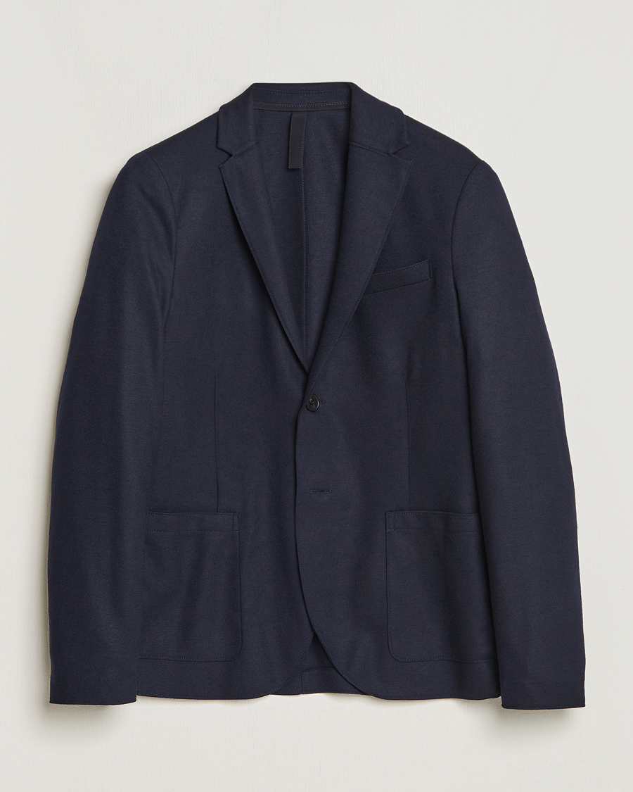 Homme | Blazers | Harris Wharf London | Two Button Vented Superfine Merino Blazer Navy