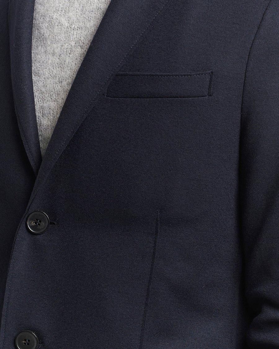 Homme | Blazers | Harris Wharf London | Two Button Vented Superfine Merino Blazer Navy