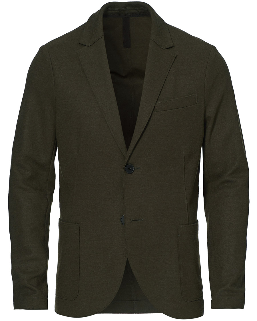 Homme | Blazers | Harris Wharf London | Two Button Vented Superfine Merino Blazer Moss Green
