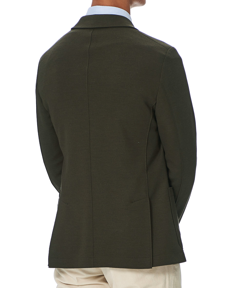 Homme | Blazers | Harris Wharf London | Two Button Vented Superfine Merino Blazer Moss Green