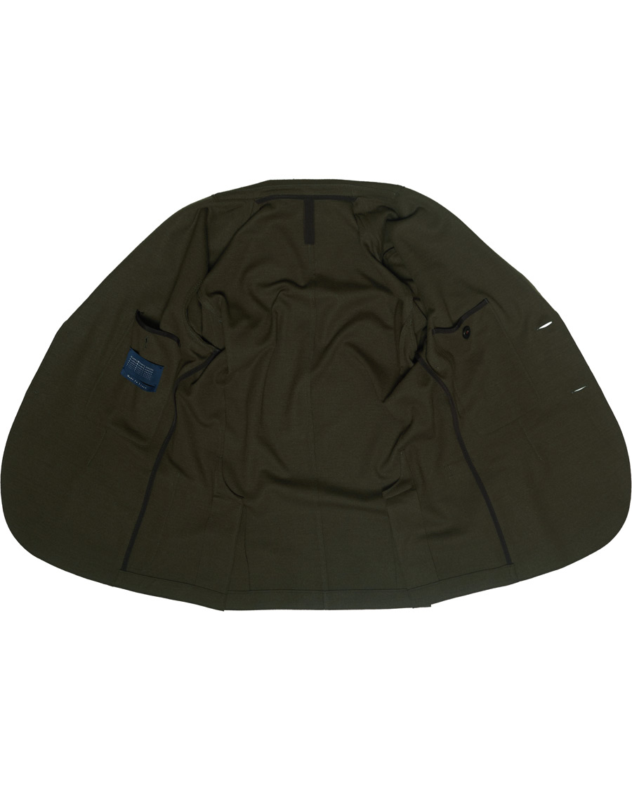 Homme | Blazers | Harris Wharf London | Two Button Vented Superfine Merino Blazer Moss Green